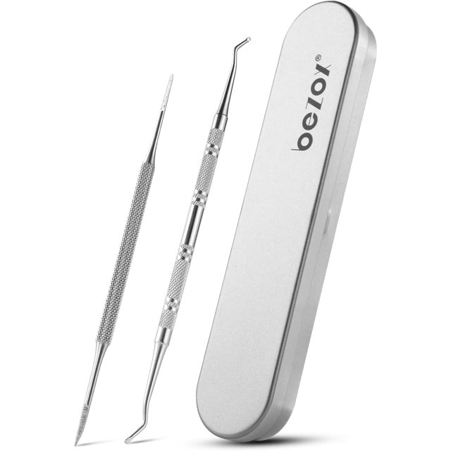 BEZOX Ingrown Toenail Tools Kit - Professional Stainless Steel Toenail Lifter and Thick Toenail File Set for Effective Nail Care