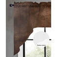 thumbnail image 2 of Retro Wooden Board Swag Valances for Windows, Small Curtains Drapes, Western Country Farmhouse Brown Wood Kitchen Window Curtains Over Sink Window Treatment Valance for Bedroom/Bathroom 56"x36", 2 of 5