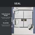 thumbnail image 4 of Framed Double Sliding Tub Door Tempered Glass,Silver Finish, 4 of 17