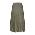 thumbnail image 5 of Loopsun Womens Summer Skirts, Women's Summer Casual Fashion Solid Color Fold Elastic Waist Skirt Army Green XXL, 5 of 5