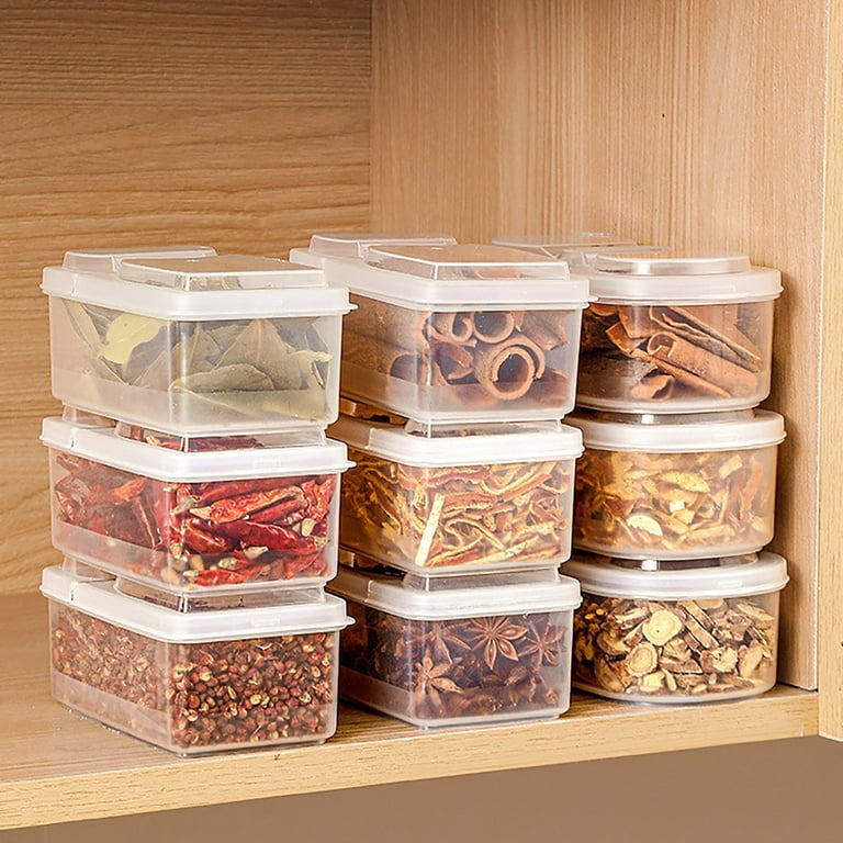 Spice Storage Box with Compartments,Kitchen Seasoning Organizer