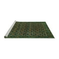thumbnail image 2 of Ahgly Company Machine Washable Indoor Round Abstract Turquoise Blue Modern Area Rugs, 8' Round, 2 of 4