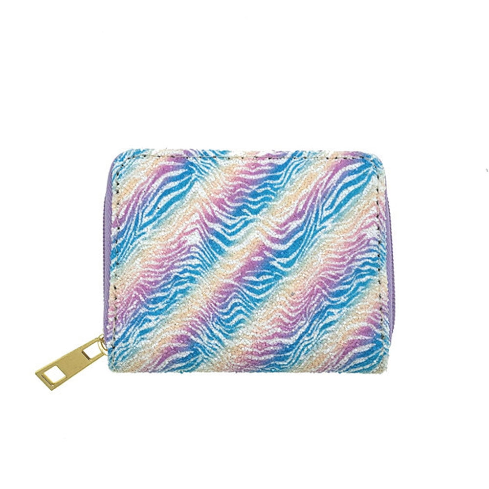 Women's Small Credit Card Wallet RFID Glitter Cute Credit Card Holder