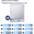 thumbnail image 2 of USB Rechargeable Digital Kitchen Food Scale - Precision Electronic Stainless Steel Weighing Scale, 2 of 5
