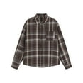thumbnail image 2 of FDGIU Men's Plaid Flannel Shirt - Slim Fit Button Down, Cozy Long Sleeve Fall Winter Layering Piece with Pocket, Snap Front Checkered Casual Shirt, 2 of 7