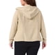 thumbnail image 3 of Chaquetas de mujer de tallas grandes Agnes Orinda, abrigos en capas, sudadera con cordón, chaquetas de mezclilla, 3X caqui, 3 of 6