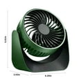 thumbnail image 2 of TERGAYEE USB Desk Fan,Strong Airflow & Quiet Operation,Three-Speed Wind Small Cooling Fan,360° Rotatable Head for Home Office Table and Desktop, 2 of 8