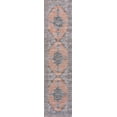 thumbnail image 2 of JONATHAN Y WASHABLE 2 x 8 Runner Rug, Wincer Chenille Cottage Medallion - Orange/Gray, WSH202B-28, 2 of 9
