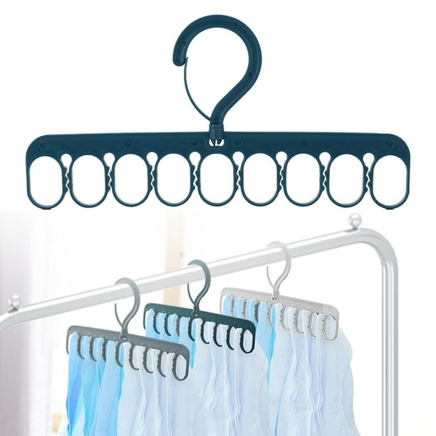 Perchas multifuncion para ropa perchero para ropa organizacion de almacenamiento en armario percha de soporte a prueba para bufanda Azul Macarena Percha de ropa Walmart en linea