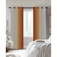 thumbnail image 4 of Burnt Orange Grey Ombre Blackout Curtains for Bedroom Living Room Darkening Curtains 63 Inches Long Farmhouse Gradient Minimalist Window Curtain 2 Panels Set Window Treatment Grommet Drapes 52"x63", 4 of 9