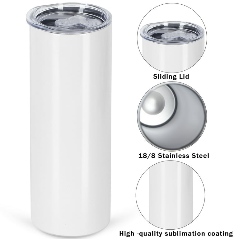 Case of 20oz Sublimation blank straight skinny tumbler in bulk stainless  steel Wholesale in us warehouse – Tumblerbulk
