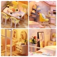 thumbnail image 3 of Casa de muñecas Irfora Casa de muñecas en miniatura DIY Kit de casa de muñecas de madera con muebles con luz LED Música Sweet Time Irfora Casa de muñecas, 3 of 7