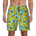 thumbnail image 2 of Goofa Lemon1 Printed Men's Swim Trunks Board Shorts Quick Dry Mens Swimming Trunks with Compression Liner,Breathable Fit Hawaii Beach Shorts-Large, 2 of 9
