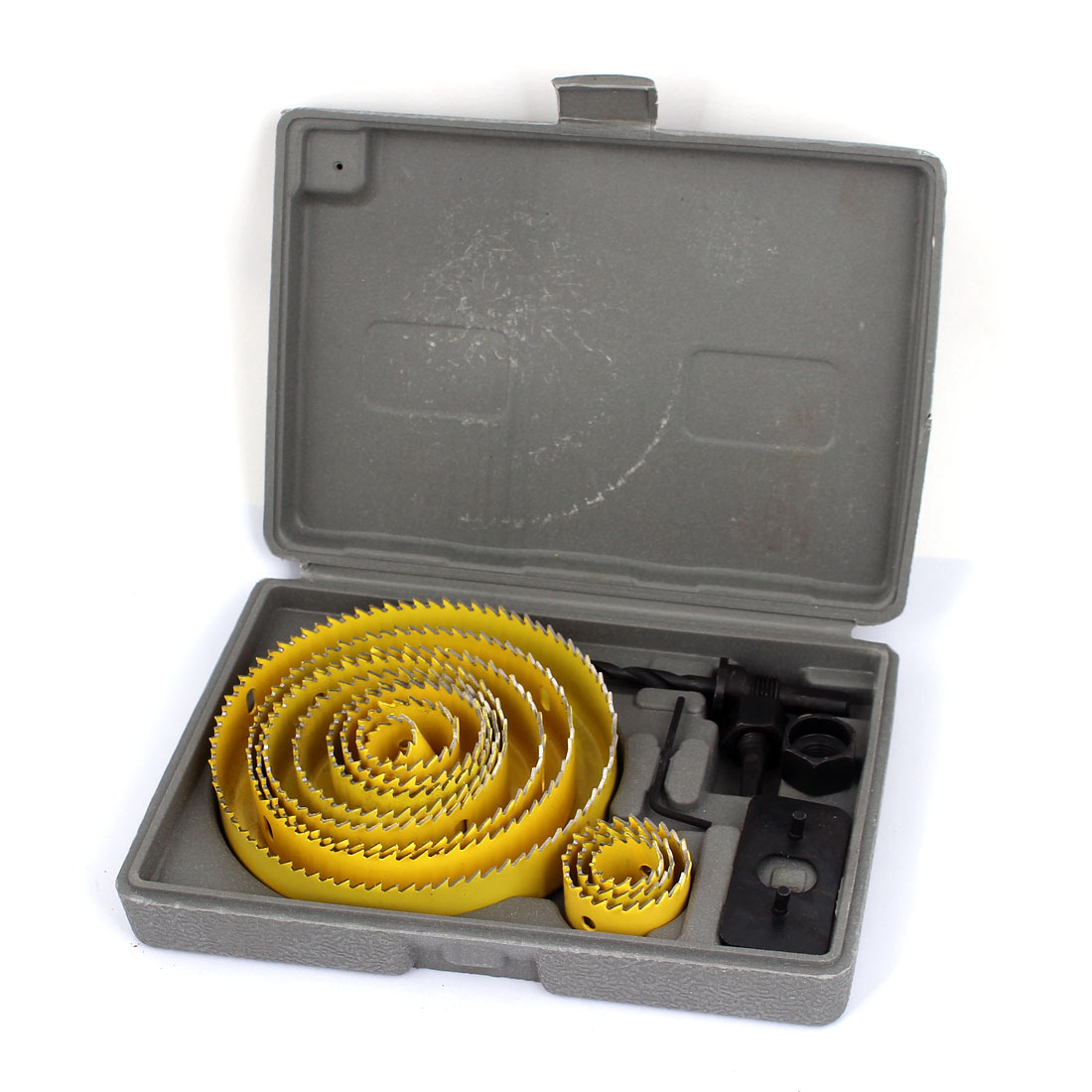 3/4 5 Inch Cut Dia Carbon Steel Drill Bit Hole Saw Set Kit 16 in 1 Yellow Walmart Canada