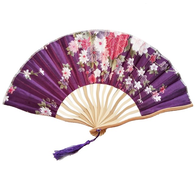 Chinese Fans Folding Fan Chinese Style Hand Held Fan Bamboo Paper Folding Fan Party Wedding Decor