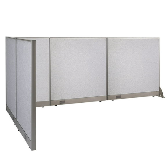 GOF L-shaped Freestanding Office Partition, Room Divider, Privacy Screen, Workstation Cubicle (60”D x 126”W x 48”H)