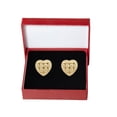 thumbnail image 3 of Arete Corazón Doble huggie Chapa de Oro 18K Horoz WH559, 3 of 4