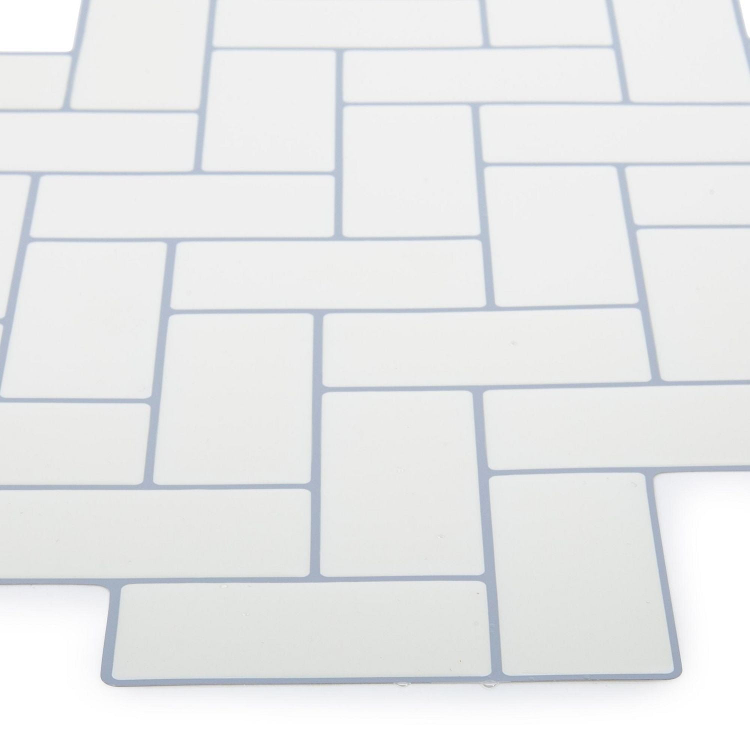 Truu Design Self-Adhesive Peel and Stick Herringbone Backsplash Wall Tiles