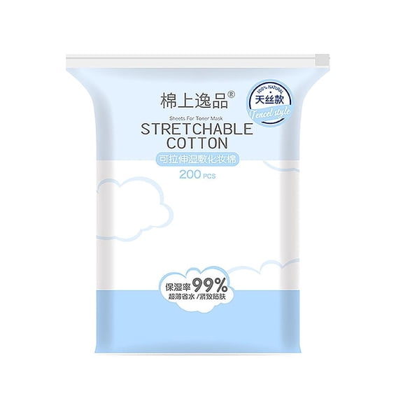 Stretchable Wet Compress Cotton Pads for Makeup Remover & Skincare, Reusable & Absorbent Facial Cotton