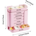 thumbnail image 4 of Stay on Track - 7-Day Medication Organizer, Weekly Pill Organizer, 7 Stackable Compartments Four Times-a-DayWeekly Individual Medicine Pill Boxes Cases Organizers with Large Compartments (Sky), 4 of 13
