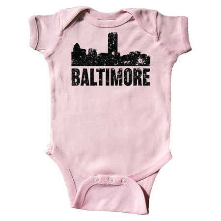 

Inktastic Baltimore Skyline Grunge Gift Baby Boy or Baby Girl Bodysuit