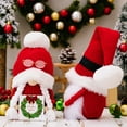 thumbnail image 6 of Esho Swedish Elf Dwarf Santa Dolls Plush Knit Christmas Gnomes Table Stand Decor, 6 of 8