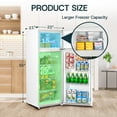 thumbnail image 3 of Upstreman 7.7 Cu.ft Top Freezer Refrigerator, 2 Door Top Mount Fridge Large Apartment Refrigerator with Freezer, BD75 White, 3 of 10