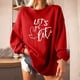 thumbnail image 2 of Camisas de Navidad Mujer Estampado de Navidad Suelto O-Cuello de Manga Larga Sudadera de Gran Tamaño de Lana Jersey Odeerbi  ODB121961, 2 of 7