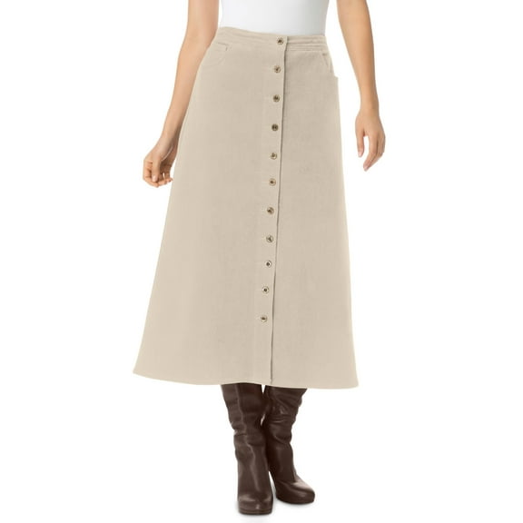 Woman Within Plus Size Corduroy Skirt
