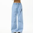 thumbnail image 3 of Byworldtasic Wide Leg Sweatpants for Women High Waisted Baggy Joggers Cargo Pants with Pockets, 3 of 4