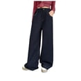 thumbnail image 6 of EnJoCho Baggy Jeans Teen Girls Straight Wide Leg Trendy Basic Denim Pants Bottom School Aesthetic Trousers Casual Vintag𝖾 Street Style, 6 of 8