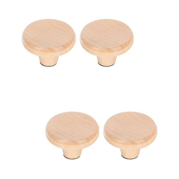 4 Pcs Outdoor Lid Handle Knob Pot Kitchen Gadget Steel Wood