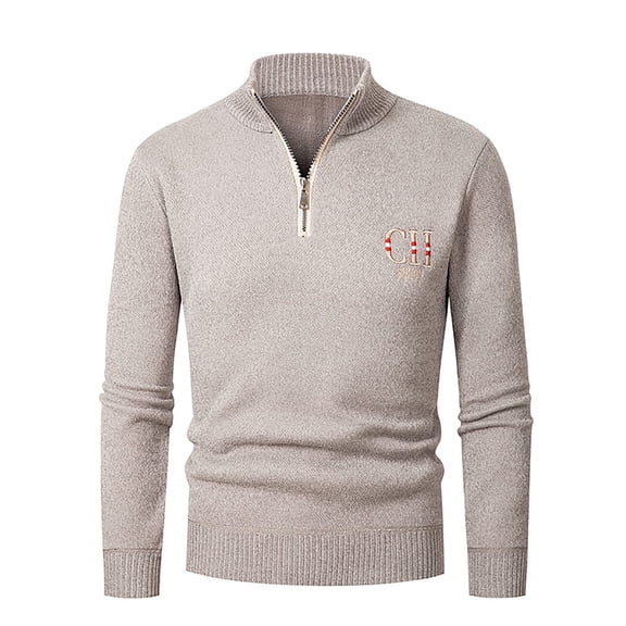 Vedolay Men's Fall Sweater 2023 Long Sleeve Pullover Sweaters Tops Beige,XL