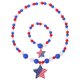 thumbnail image 1 of 1 juego de cuentas de madera para colgar en el cuello, pulsera delicada, adorno para el Día de la Independencia., 1 of 7