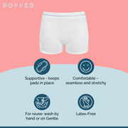 Popped Disposable Postpartum Underwear, Seamless High-Waist Brief, One Size Fits Most (28-48)