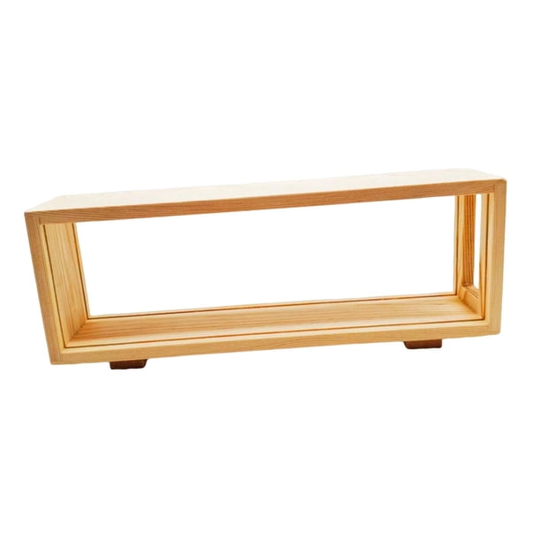 Caja de sombra, vitrina, marco de fotos, escritorio rústico, rectangular, interior, de madera para Sin color