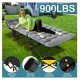 thumbnail image 2 of REKHH Folding Camping Cots for Adults, Folding Cot with Mattress, Camping Foldable Bed, Portable Military Cot, Double Layer Oxford Strong Heavy Duty Sleeping Cots w/Carry Bag for Camp Office Travel, 2 of 7