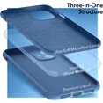 thumbnail image 3 of Liquid Silicone Case for iPhone 11, [Camera Protection] [Anti Fingerprint] [Wireless Charging] 4 Layer Phone Case Protective Cover, Built-in Microfiber Round Edge Case, 6.1", Blue, 3 of 15