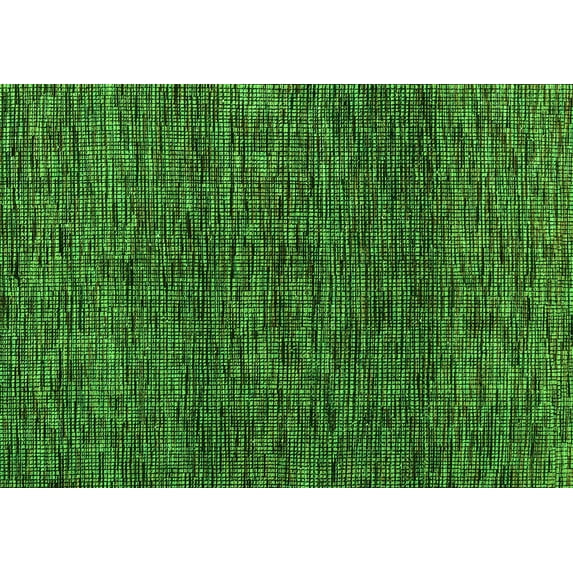 Ahgly Company Indoor Rectangle Abstract Green Modern Area Rugs, 8' x 10'