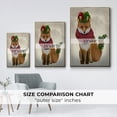 thumbnail image 4 of Christmas Holly and Ivy Fox - Framed Gallery Wrapped Holiday Canvas - 25 x 37 - Gold Frame, 4 of 8