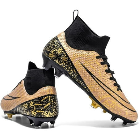 

Maylrvjv Men s High-Top Soccer Shoes Big Kids Football Boots Breathable Lightweight Outdoor Indoor Professional Training Sneakers