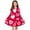 Watermelon Red 1, variant on OGLCCG Girls Long Sleeve Dress Casual Crewneck A Line Ruffle Twirly Skater Dresses Cute Hearts Printed Summer Princess Dress 4-14 Years