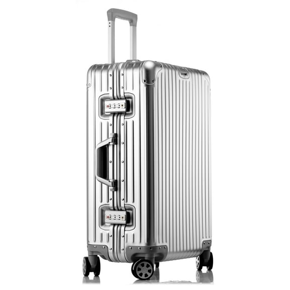Gliderra All Aluminum Carry On Luggage 20 Inch, Durable Lightweight Suitcase, Silver