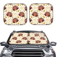 thumbnail image 2 of Haiem Fall Turkey Car Windshield Sun Shade (2 Pieces) Foldable Windshield Sun Shade Car Accessories for Truck SUV Pickup-Large, 2 of 7