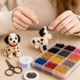 thumbnail image 6 of 3D Beaded Dog DIY Kit, 4-Piece Bead Animal Making Kit for Beginners & Creative Adults (Cavalier King, Pomeranian, Schnauzer, Dalmatian), 6 of 6