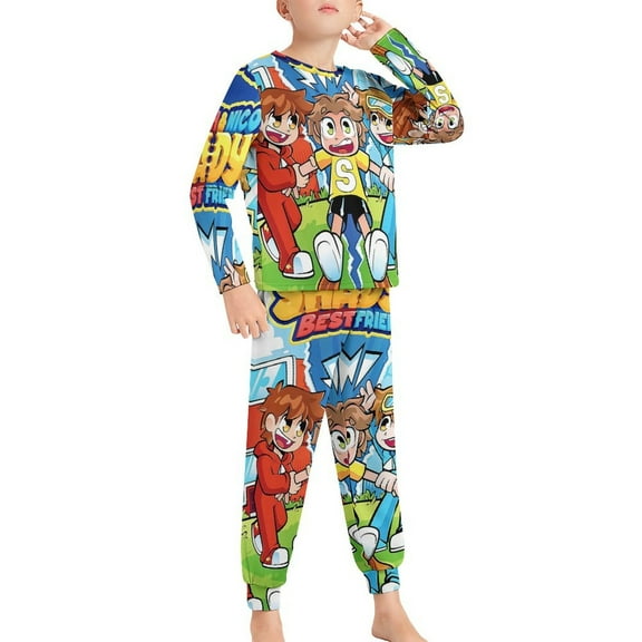 Cash And Nico Pajama Suit Sleepwear Long Sleeve Pants And Tops 2-Piece Paj Set Jams