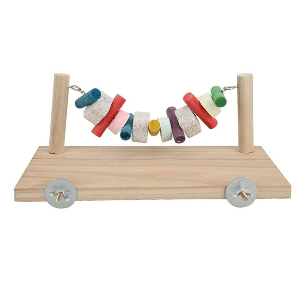 Juguete para mascotas, plataforma de salto de madera multifunción, juguete antimordedura para hámster, juguete para masticar para hámster, Ultra sensible Jadeshay A