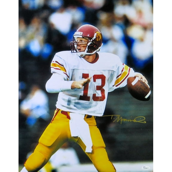 Todd Marinovich Autographed 16X20 Photo USC Trojans Quarterback JSA U76308