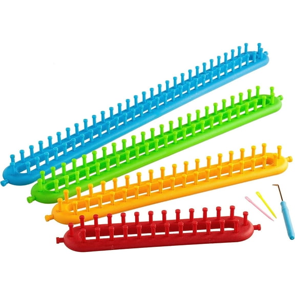 The Quilted Bear 4 Piece Long Peg Knitting Loom Set