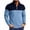 Blue, variant on Men's Quarter Zip Pullover Sweatshirt Color Block Standing Collar Long Sleeve Loose Fit Athletic Top Casual Fashion Solid Patchwork Soft Sweatshirt